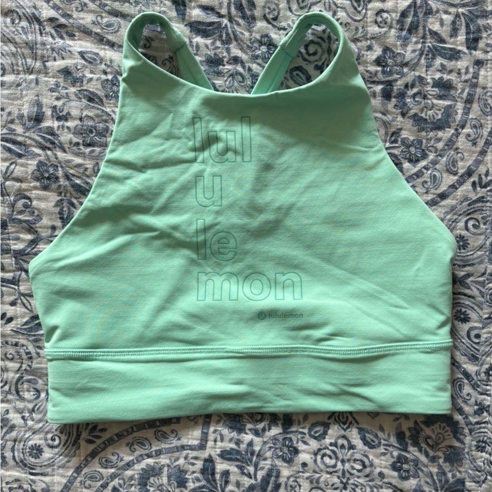 Lululemon graphic logo halter bra